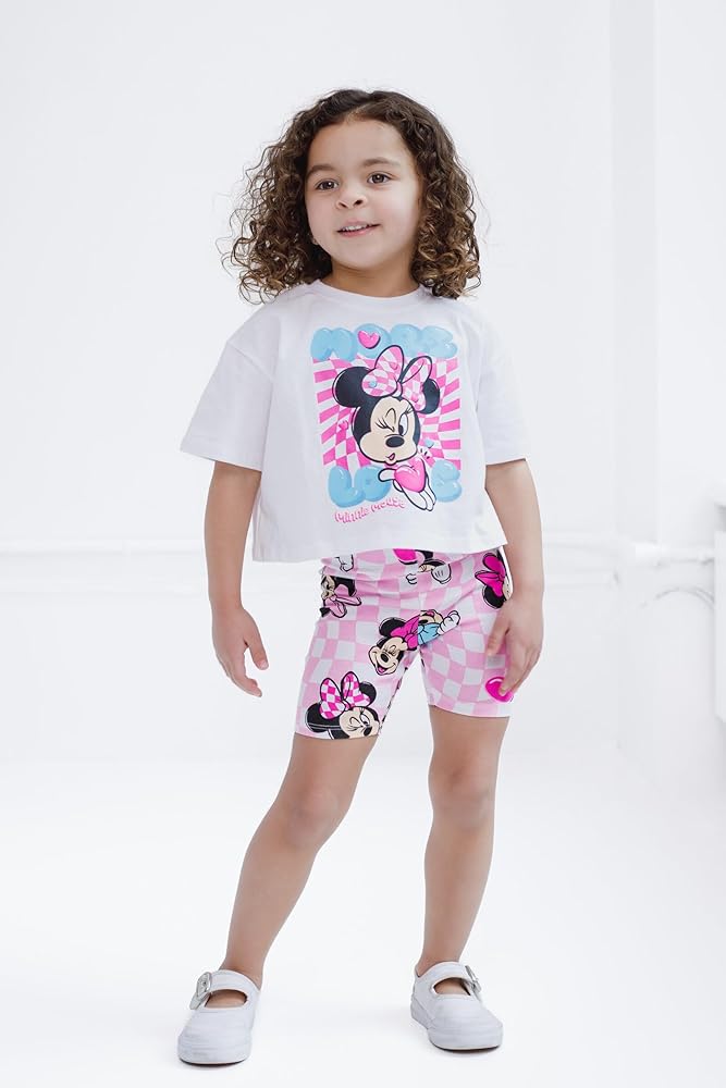 Amazon.com: Disney Minnie Mouse Toddler Girls Cropped Boxy T